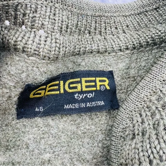 Geiger Tyrol Boiled Wool Jacket 46 / US 14 XL Olive Green Made in Austria - Picture 3 of 11